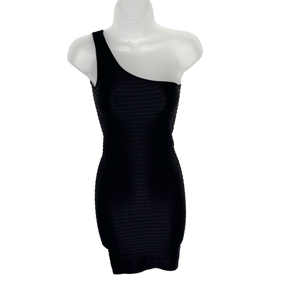 NWOT Intimately Free People Bodycon Tank Dress Black 1 Shoulder Ribbed Size XS/S